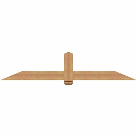 Ekena Millwork Eugene Smooth Timber Gable Bracket, Western Red Cedar, 84"W x 17"H x 3 1/2"D x 5 1/2"F, 5/12 Pitch GBW084X17X0406EUG00SWR